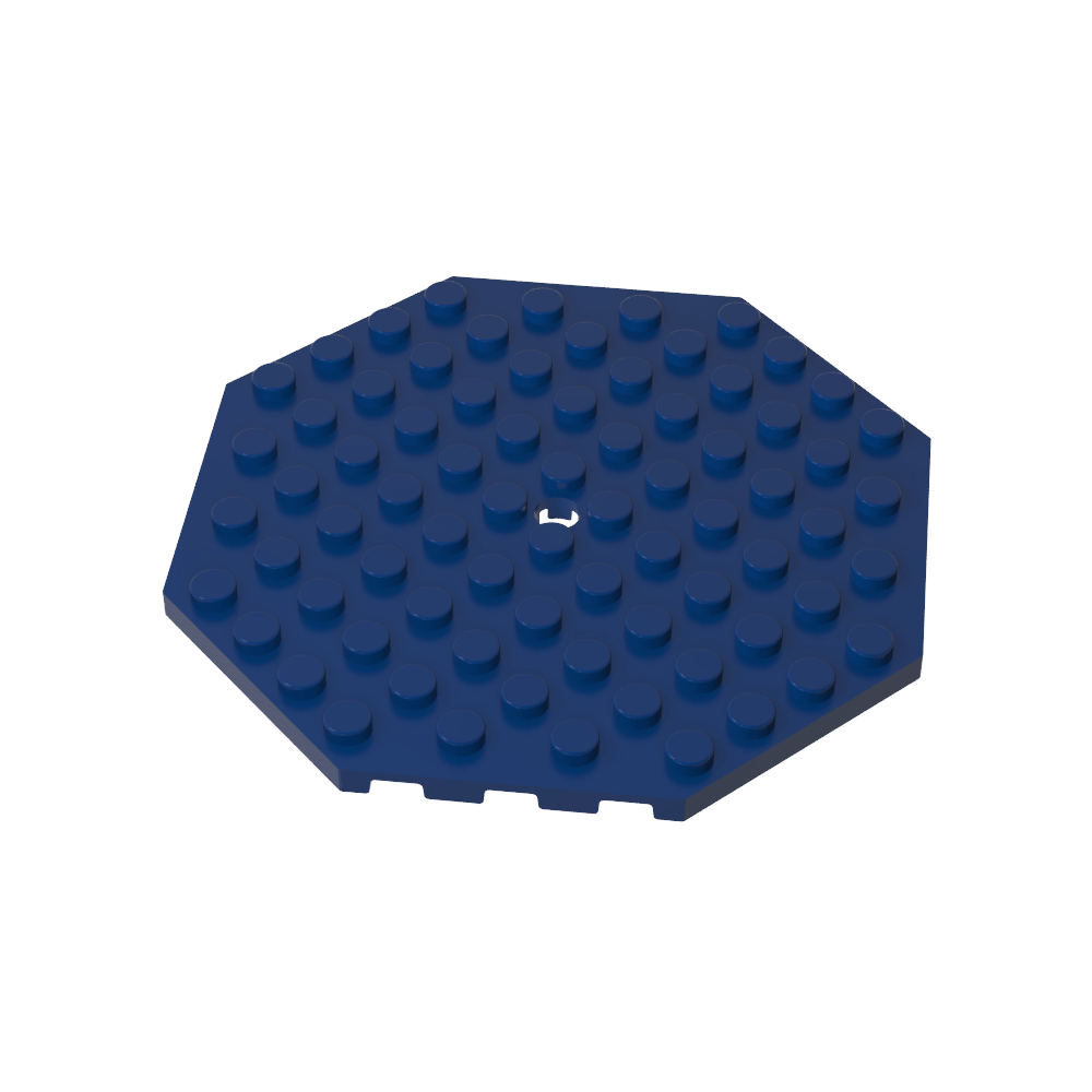 Assiette spéciale octogonale 10 x 10 avec trou-MyGobricksFr