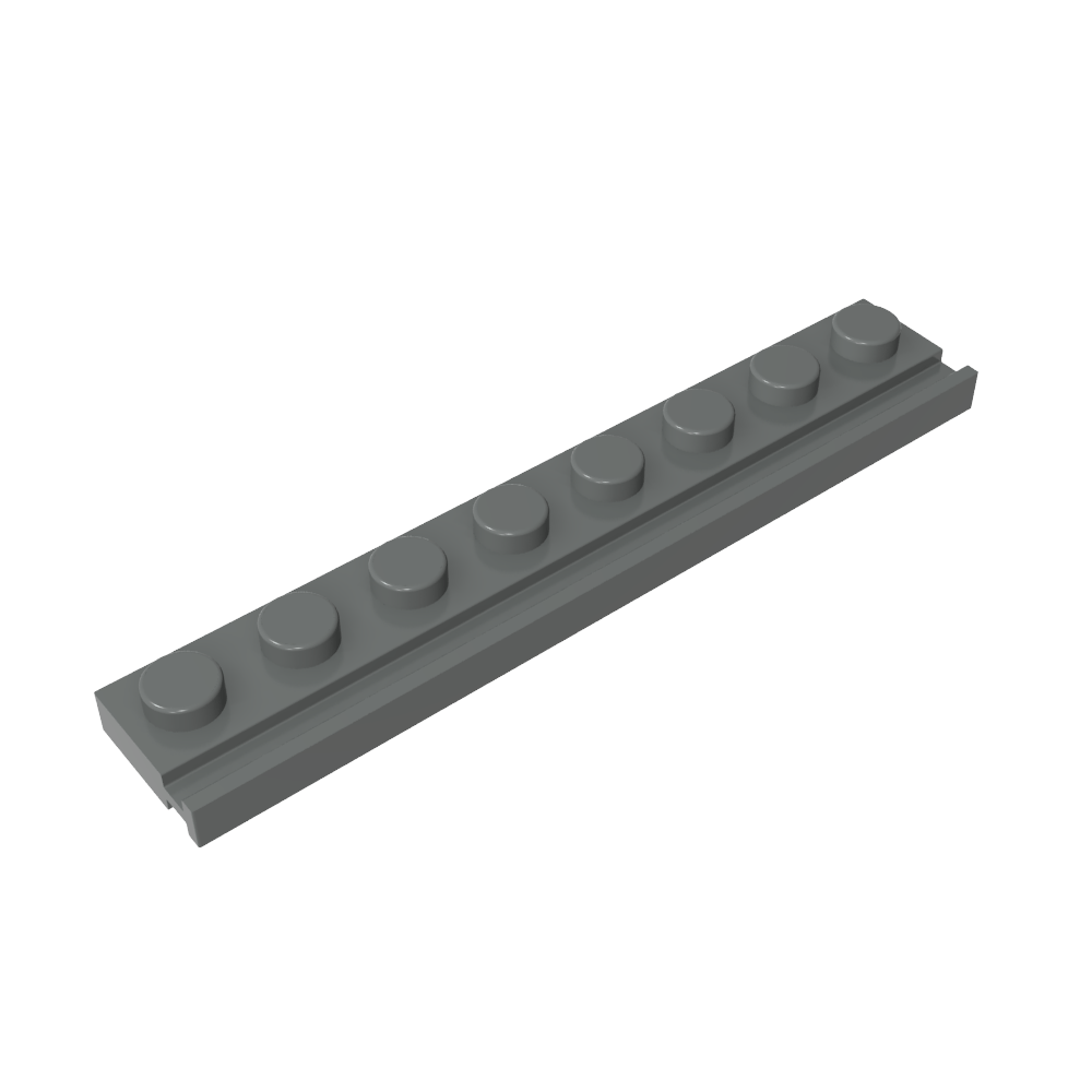 Plaque spéciale 1 x 8 avec rail de porte-MyGobricksFr