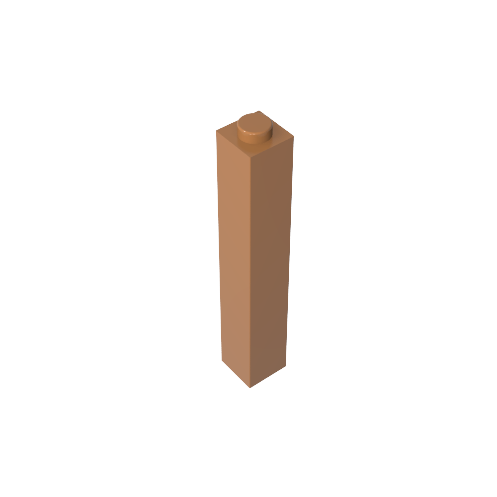 Brique 1 x 1 x 5 avec montant ouvert ou creux obturé-MyGobricksFr