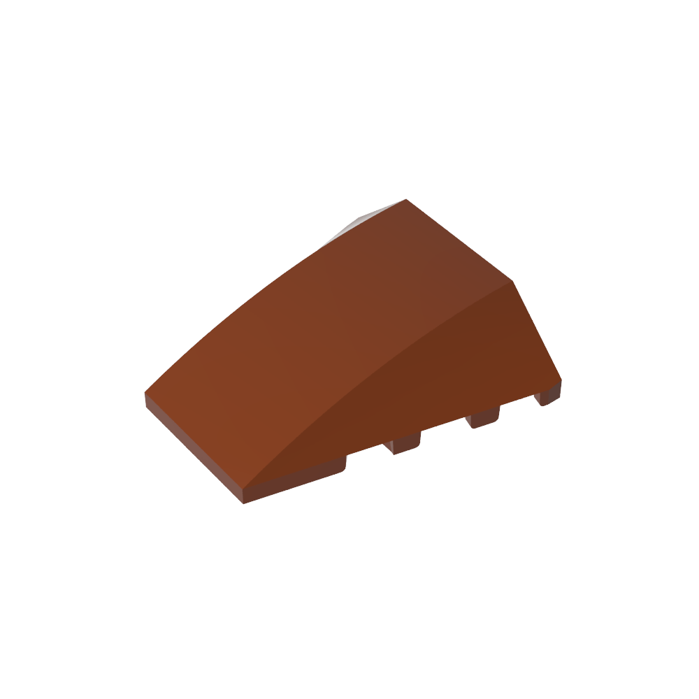Coin incurvé 4 x 4 sans montants supérieurs-MyGobricksFr