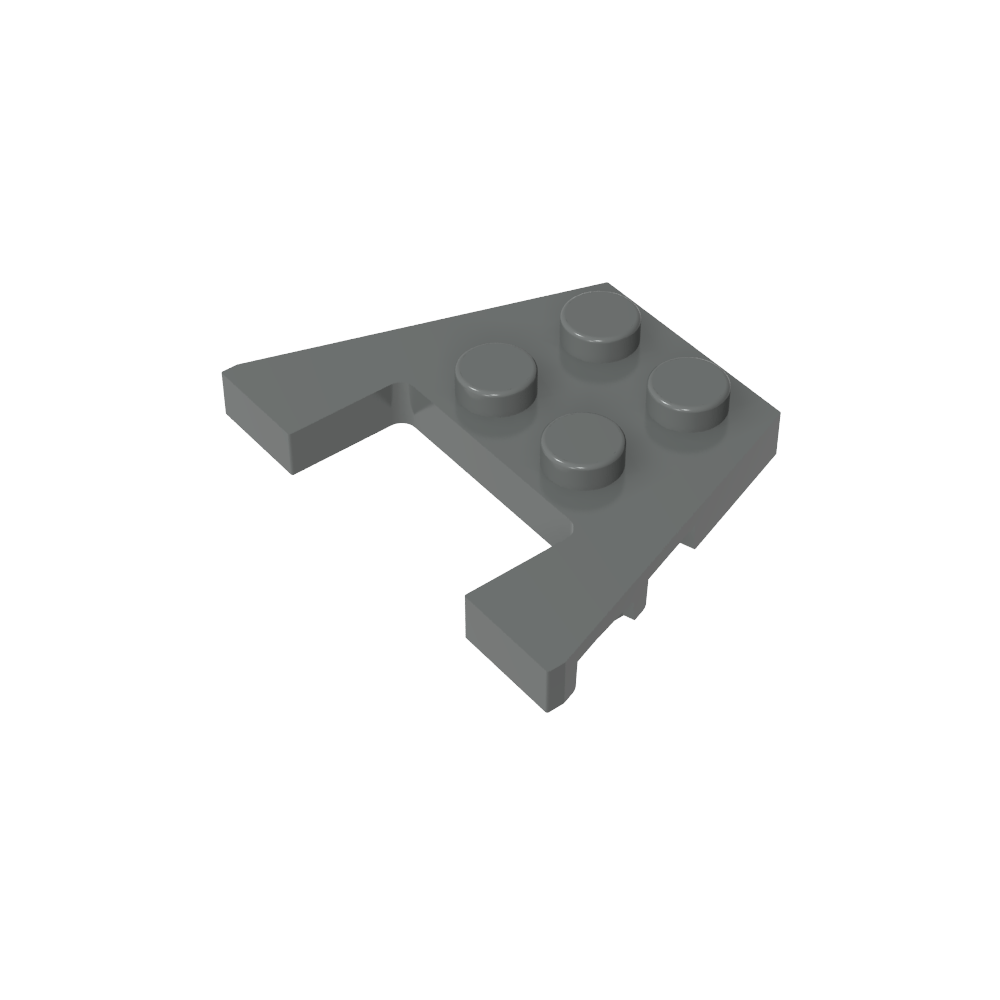 Plaque en coin 3 x 4 avec encoches pour goujons-MyGobricksFr
