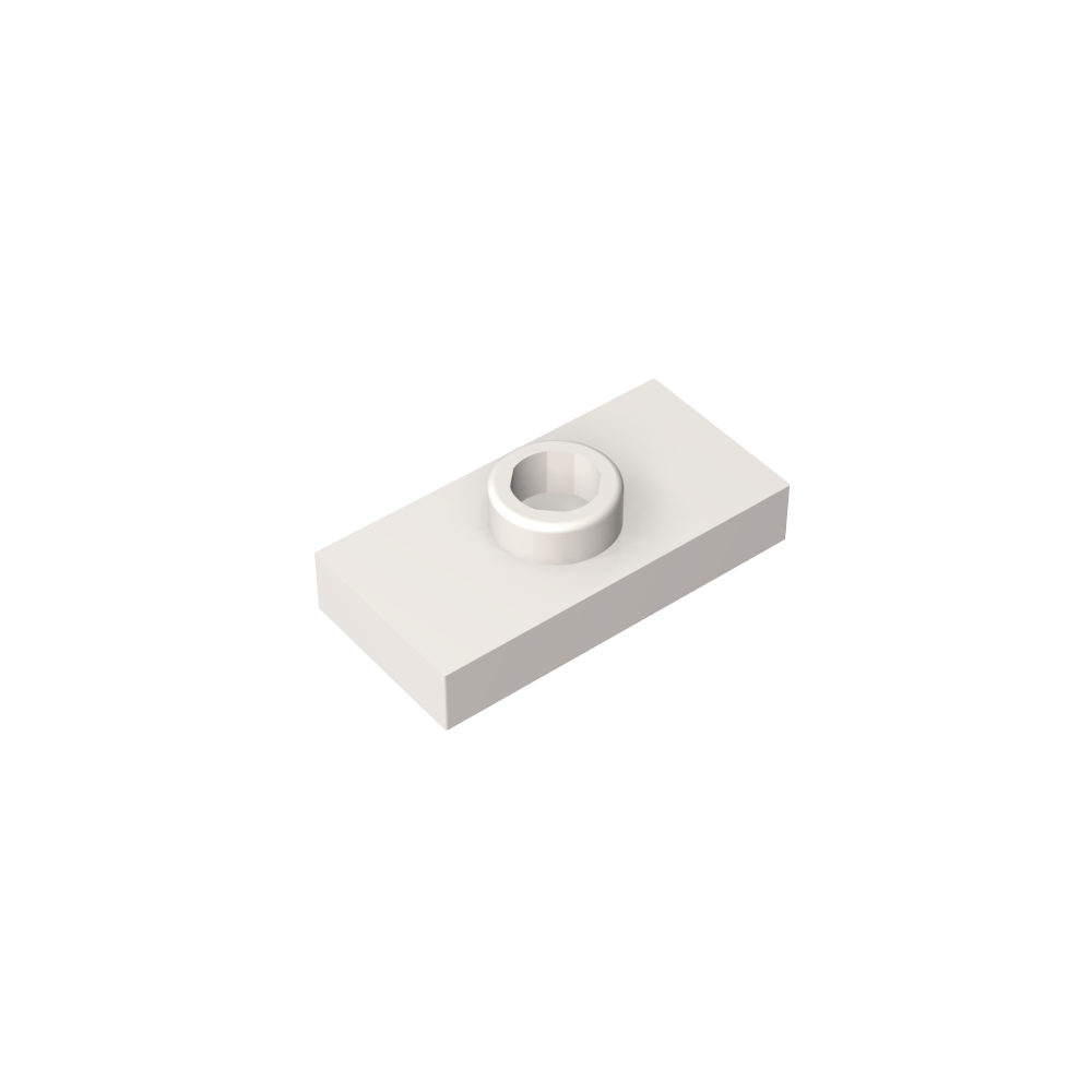 Plaque spéciale 1 x 2 avec 1 goujon rainuré et support de goujon intérieur (cavalier)-MyGobricksFr