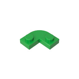 Plaque, coins arrondis 2 x 2 avec découpe 1 x 1-MyGobricksFr