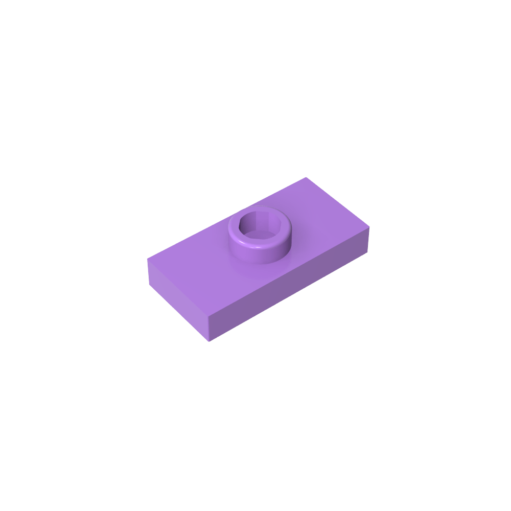 Plaque spéciale 1 x 2 avec 1 goujon rainuré et support de goujon intérieur (cavalier)-MyGobricksFr