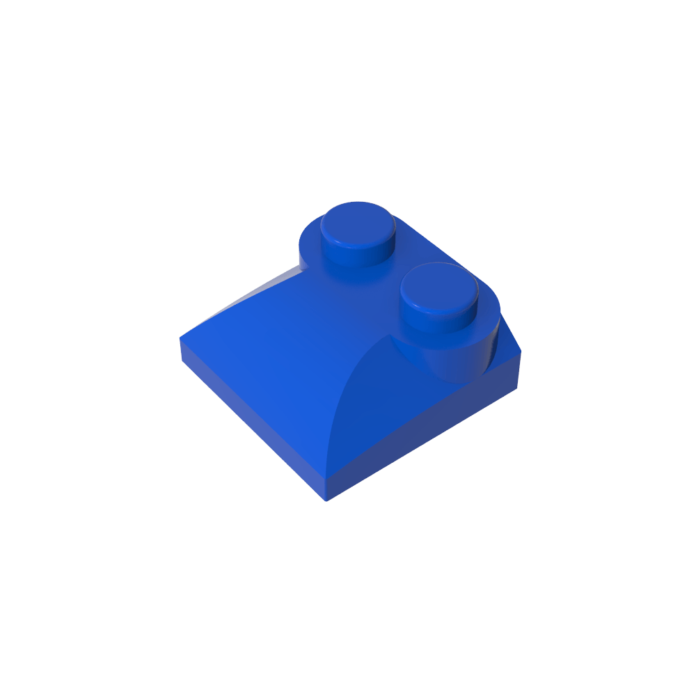 Brique courbe 2 x 2 x 2/3, deux montants et extrémité en pente courbe-MyGobricksFr