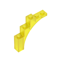 Arche en briques 1 x 5 x 4 [Courbe irrégulière, supports croisés surélevés sur la face inférieure]-BricksBulk.Fr