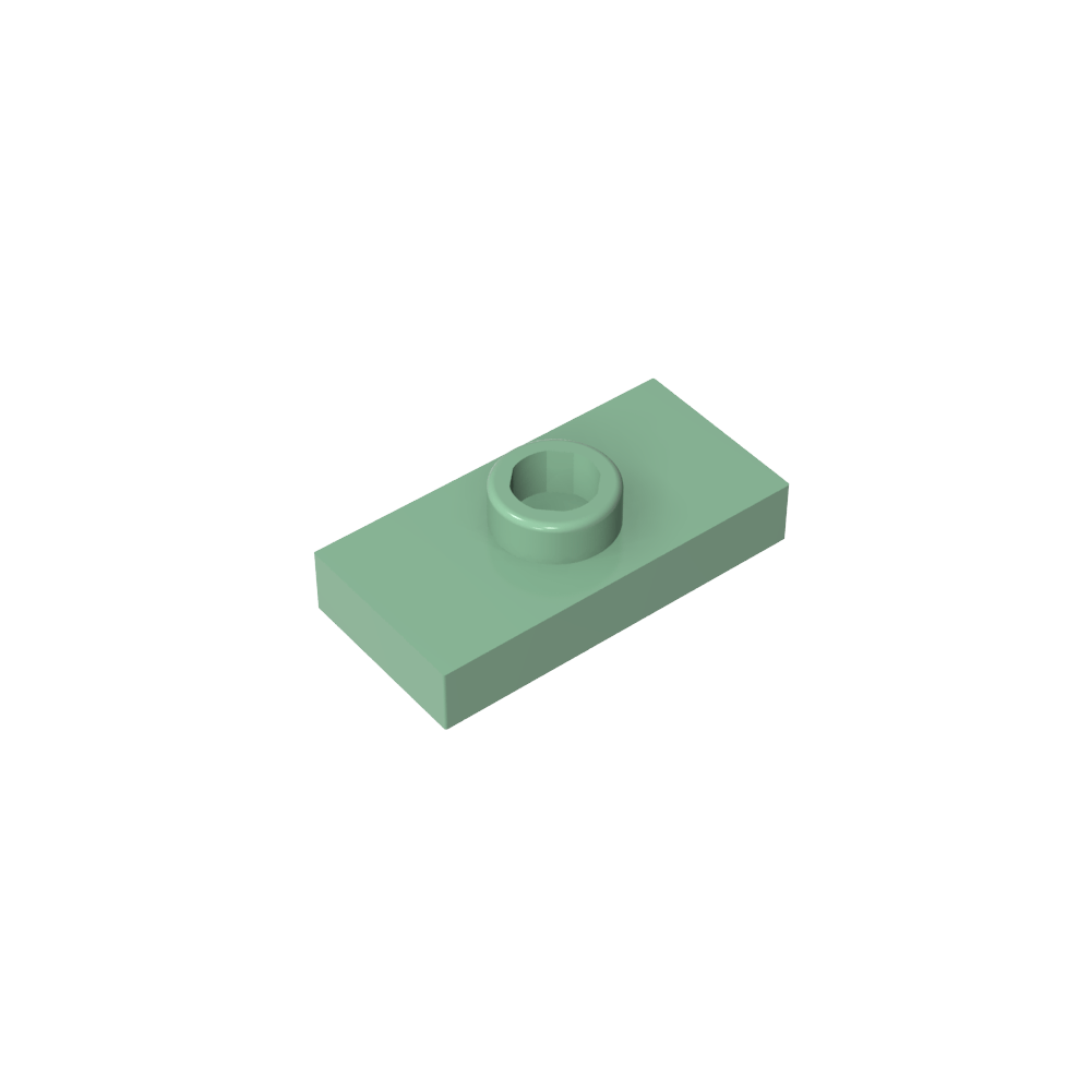 Plaque spéciale 1 x 2 avec 1 goujon rainuré et support de goujon intérieur (cavalier)-MyGobricksFr