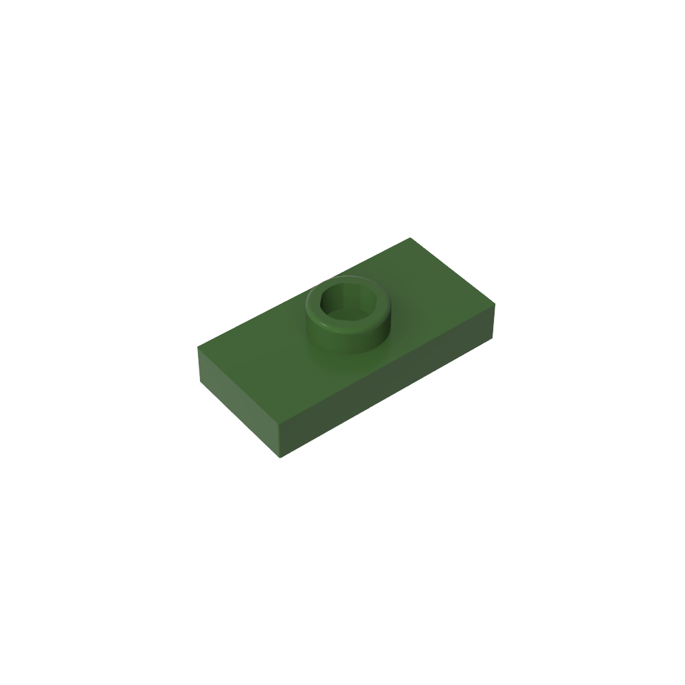 Plaque spéciale 1 x 2 avec 1 goujon rainuré et support de goujon intérieur (cavalier)-MyGobricksFr