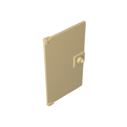 Porte 1 x 4 x 6 lisse avec plinthe à poignée carrée-MyGobricksFr