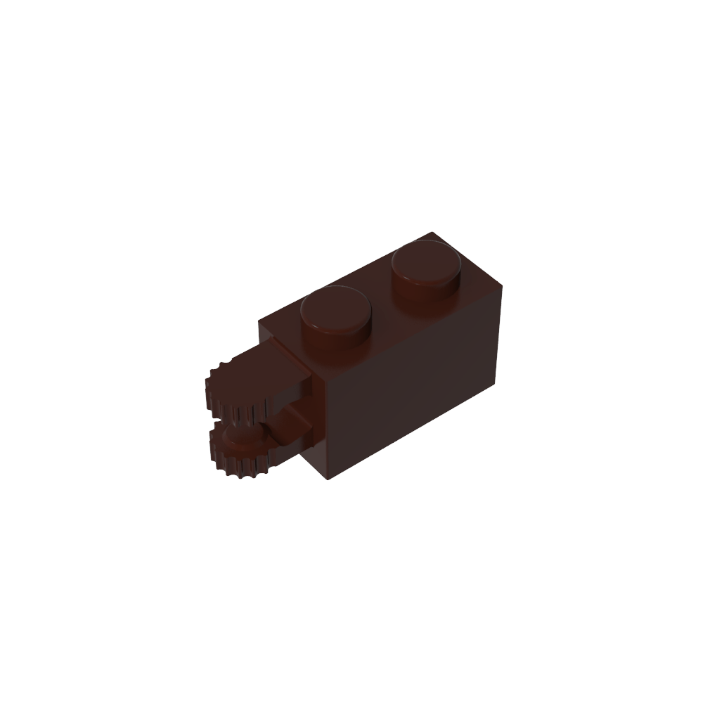 Brique à charnière 1 x 2, verrouillage à 2 doigts, extrémité horizontale, 9 dents-BricksBulk.Fr