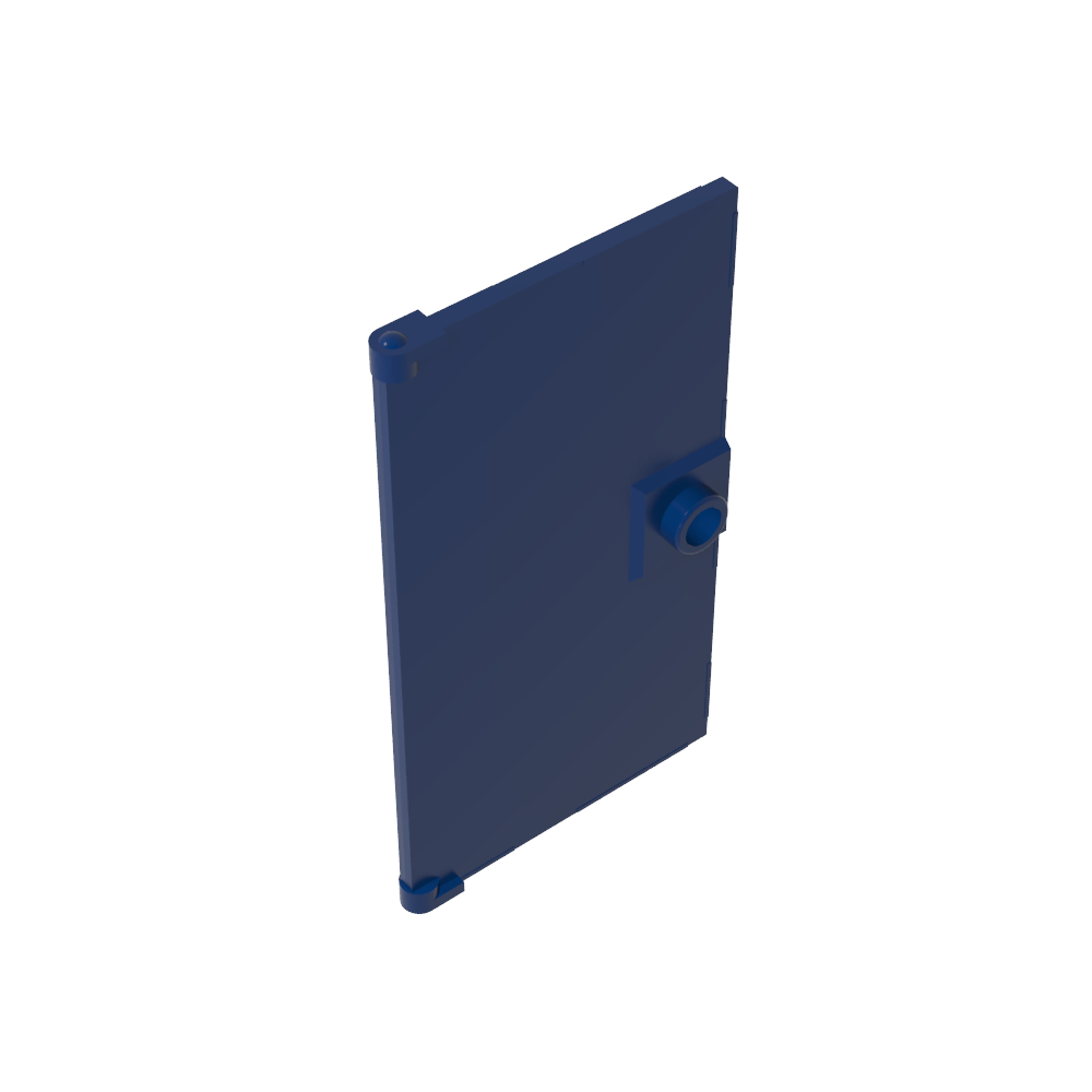 Porte 1 x 4 x 6 lisse avec plinthe à poignée carrée-MyGobricksFr