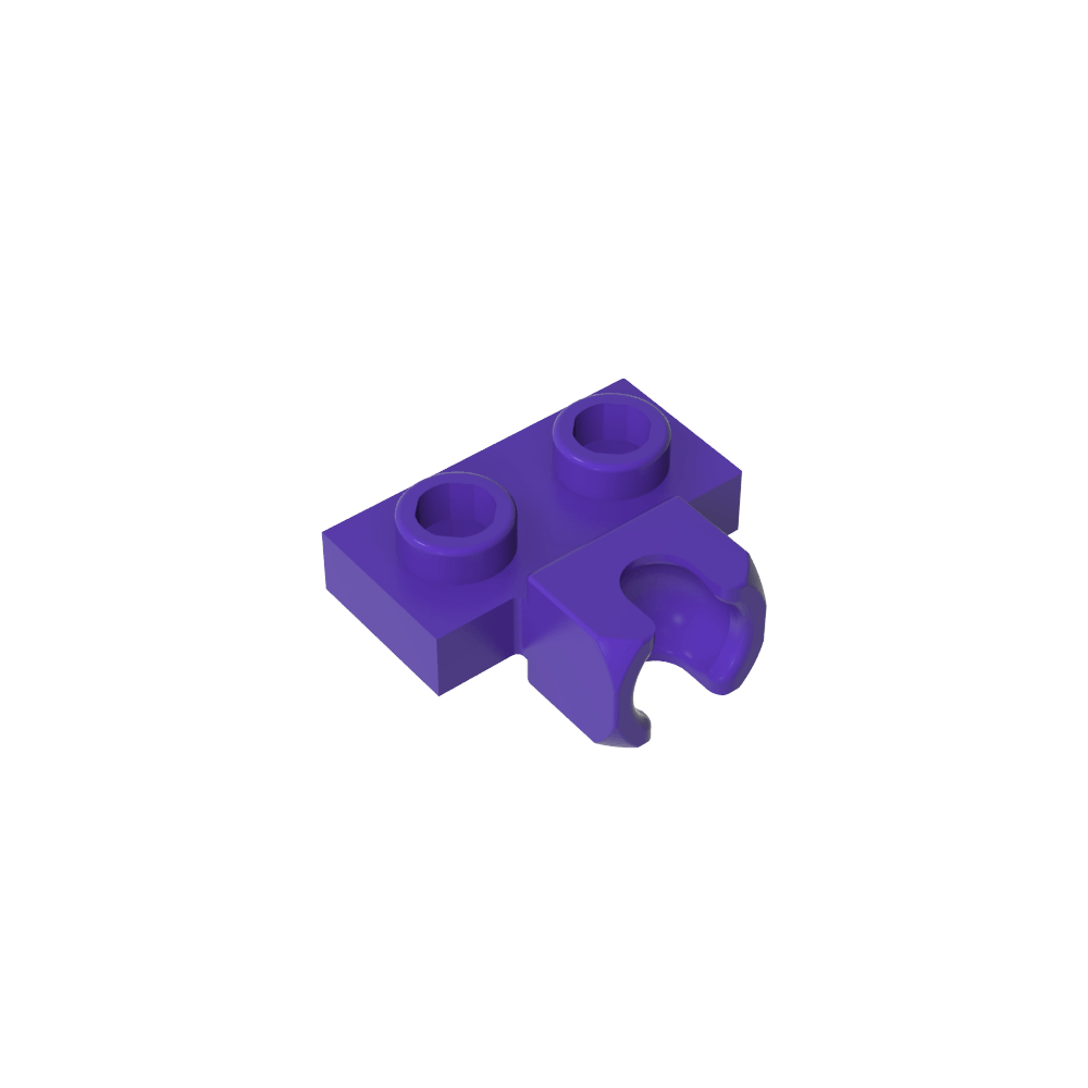 Plaque spéciale 1 x 2 5,9 mm, coupelle centrale latérale-MyGobricksFr