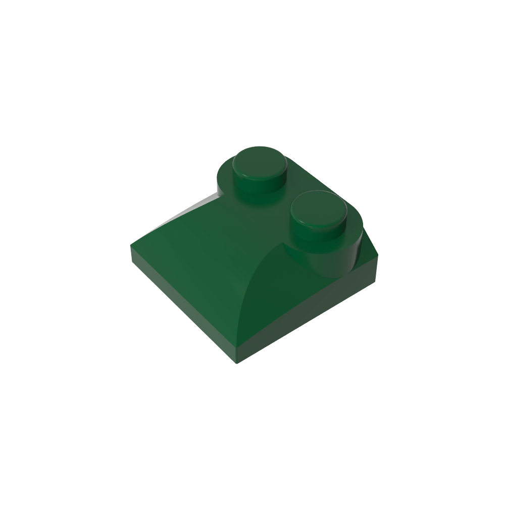 Brique courbe 2 x 2 x 2/3, deux montants et extrémité en pente courbe-MyGobricksFr