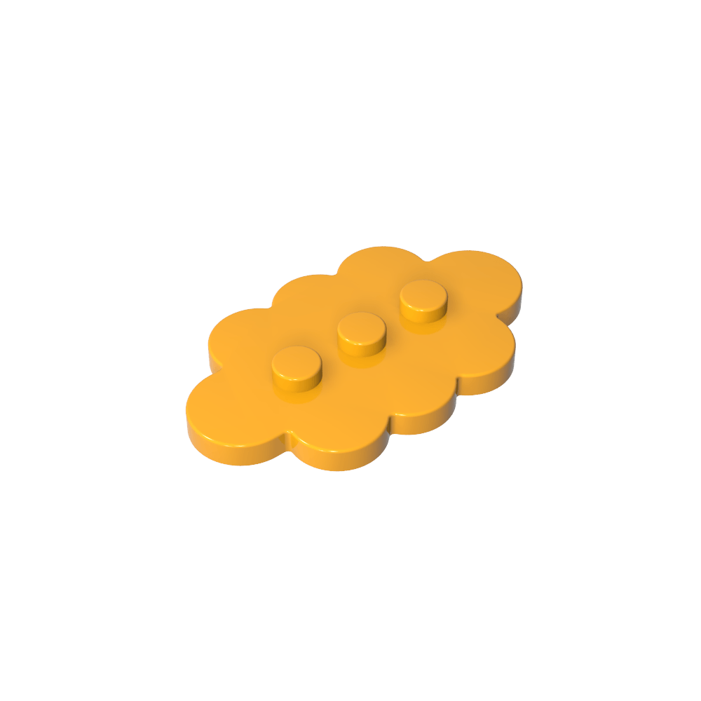 Plaque Spéciale 3 x 5 Nuage avec 3 Goujons Centraux-MyGobricksFr