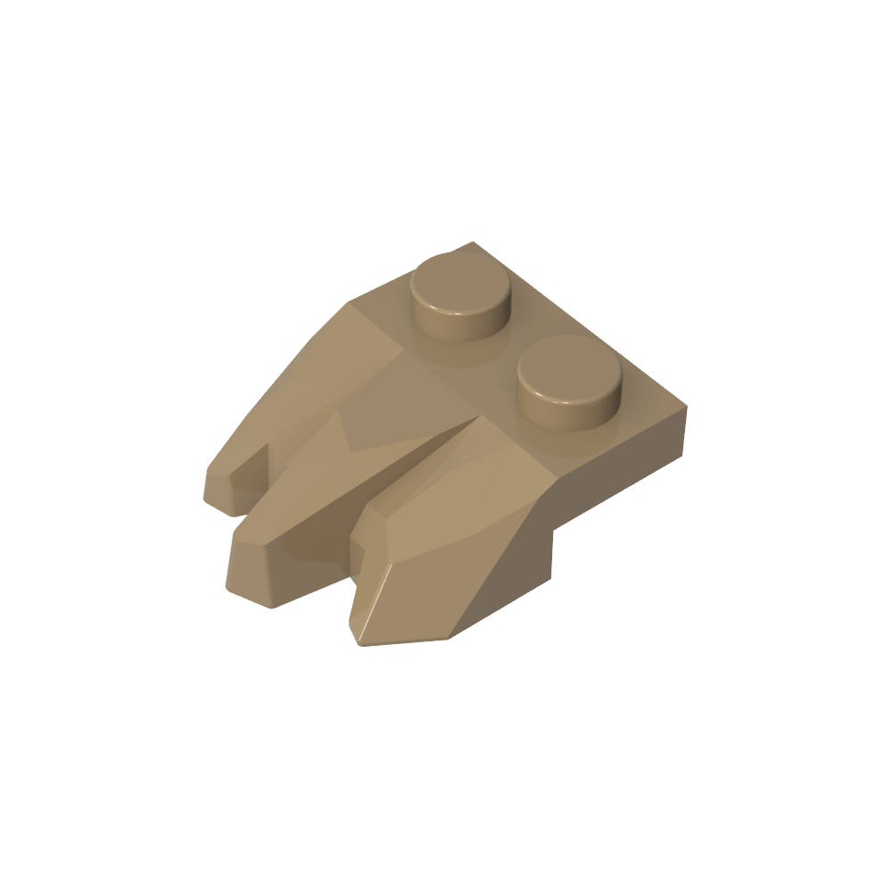 Assiette spéciale 2 x 3 avec roches-MyGobricksFr
