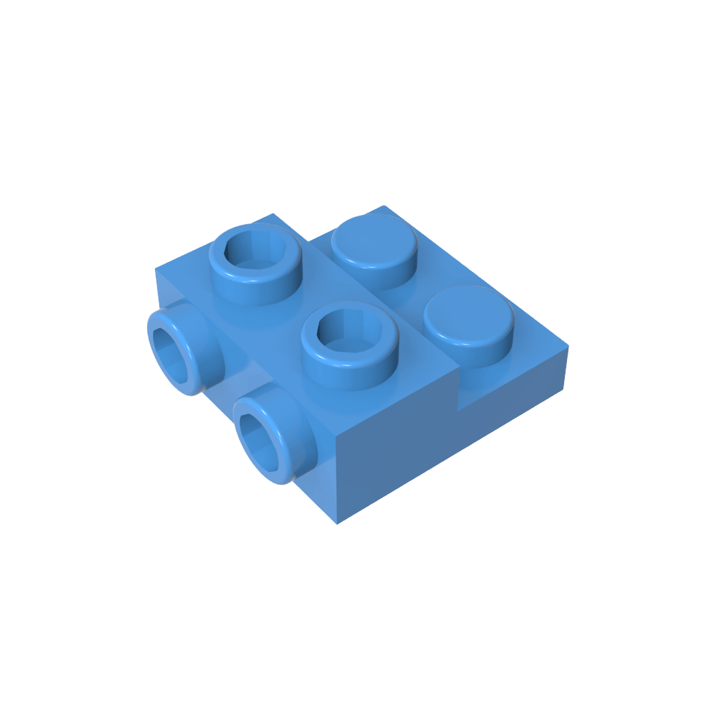 Plaque spéciale 2 x 2 x 0,667 avec deux goujons latéraux et deux goujons en relief-MyGobricksFr