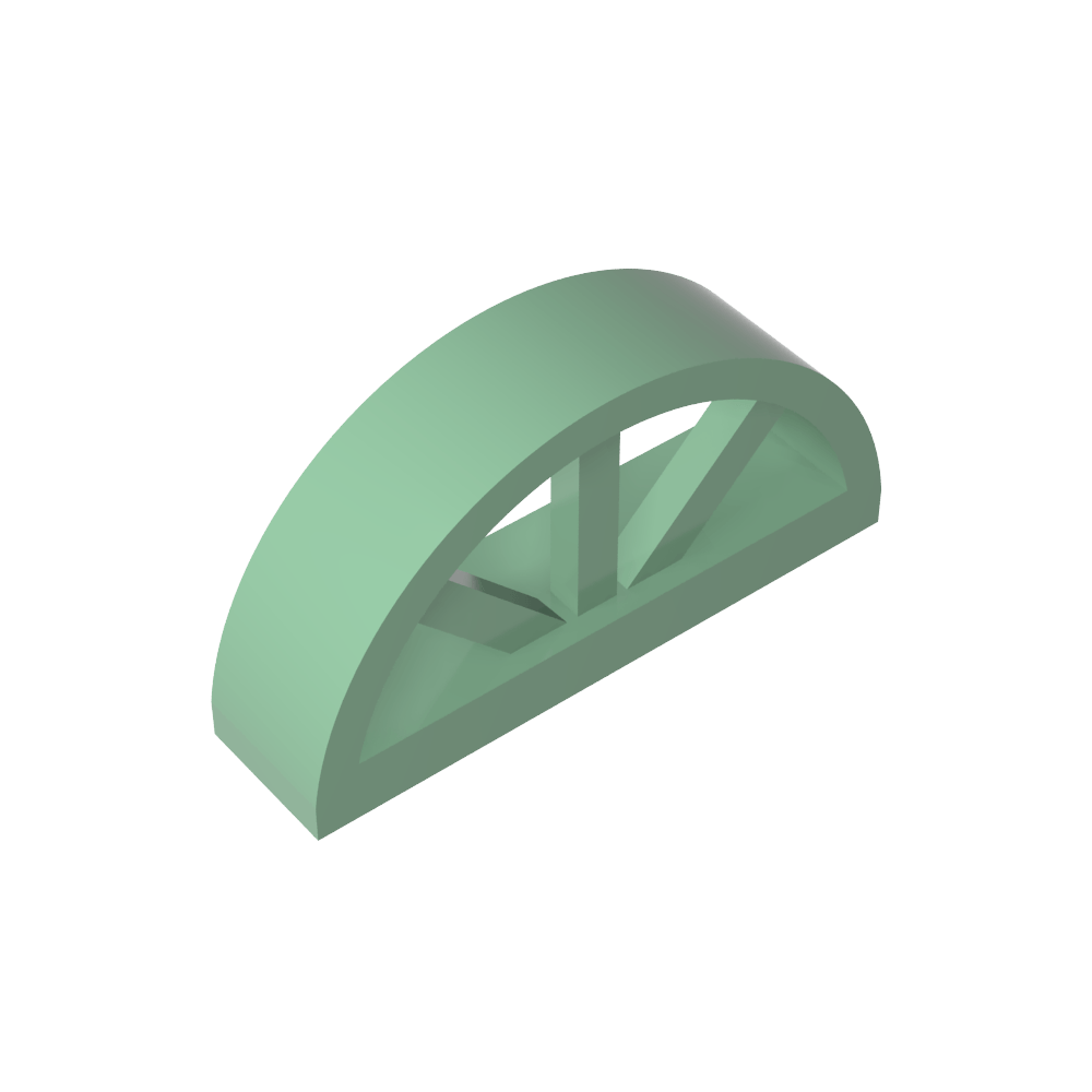 Fenêtre 1 x 4 x 1 2/3 avec linteau arrondi à rayons-MyGobricksFr