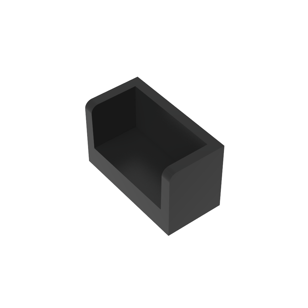 Panneau 1 x 2 x 1 avec coins arrondis et 2 côtés-MyGobricksFr