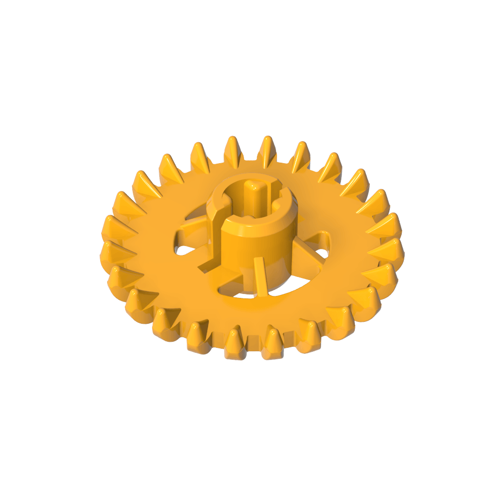 Couronne Technic Gear 24 dents avec renforts [Nouveau style]-MyGobricksFr