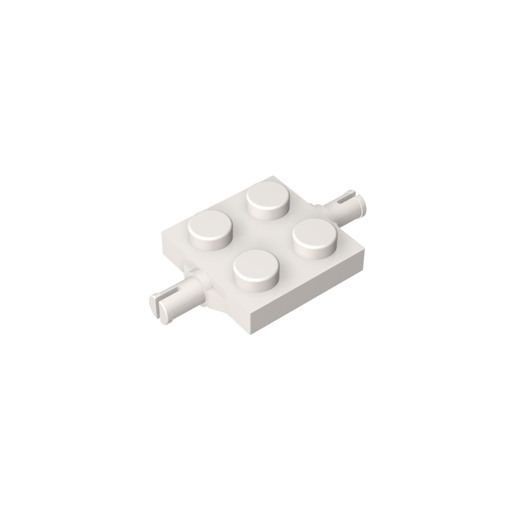 Plaque spéciale 2 x 2 avec supports de roues-MyGobricksFr