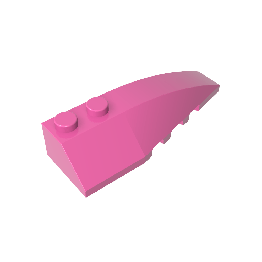 Coin incurvé 6 x 2 Droite-MyGobricksFr