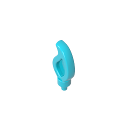 Ondulation droite arrondie simple avec petite extrémité à épingle (flamme de bougie)-MyGobricksFr