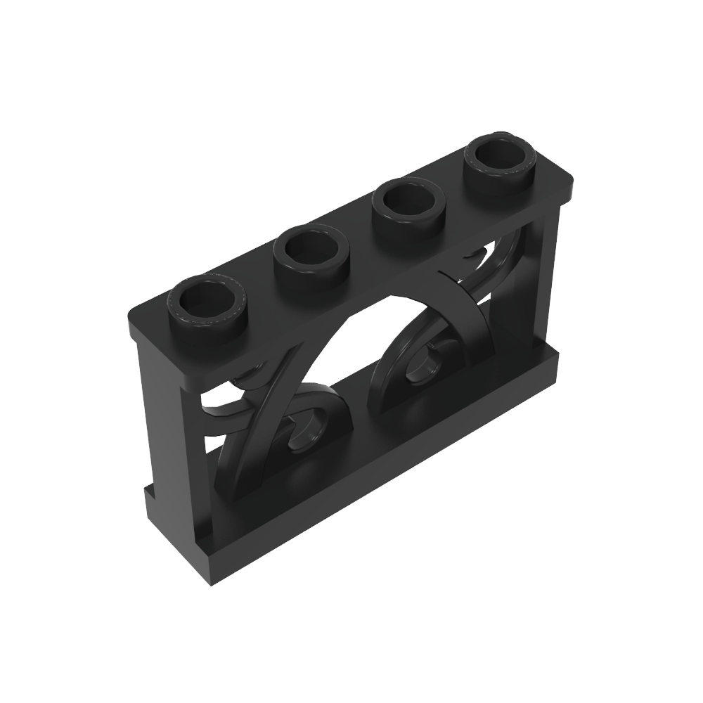 Clôture ornée 1 x 4 x 2 avec 4 montants-MyGobricksFr