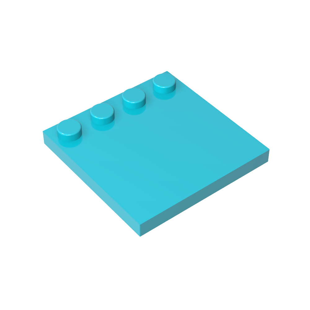 Plaques spéciales 4 x 4 avec goujons sur un bord [Lisse]-MyGobricksFr