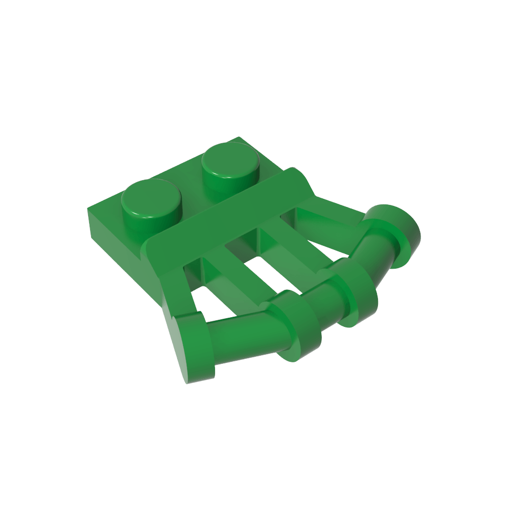 Assiette spéciale 1 x 2 avec poignées inclinées sur le côté-MyGobricksFr