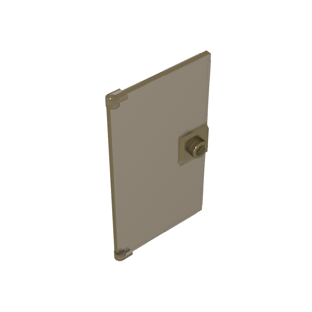 Porte 1 x 4 x 6 lisse avec plinthe à poignée carrée-MyGobricksFr