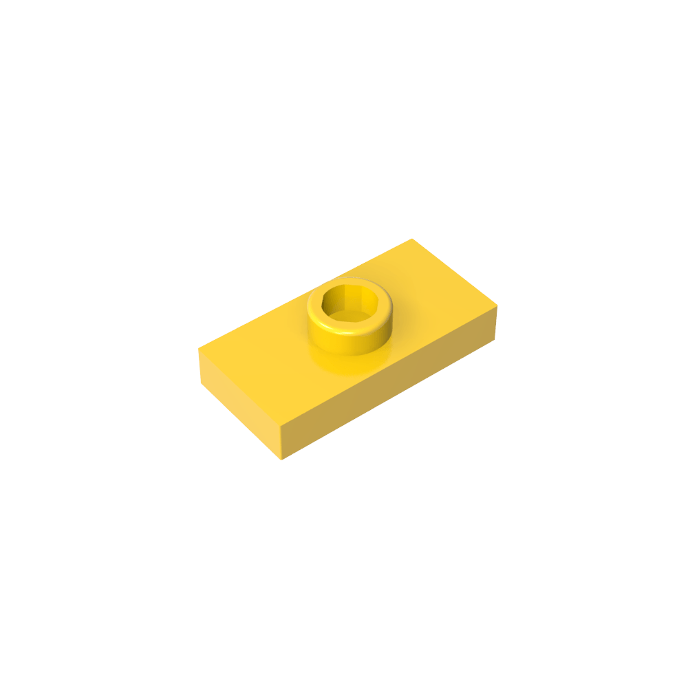Plaque spéciale 1 x 2 avec 1 goujon rainuré et support de goujon intérieur (cavalier)-MyGobricksFr