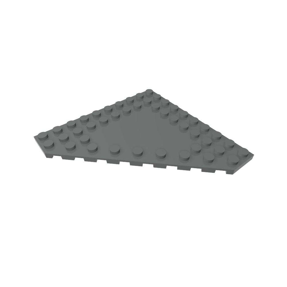 Cale, plaque 10 x 10 à coin coupé sans montants au centre-MyGobricksFr