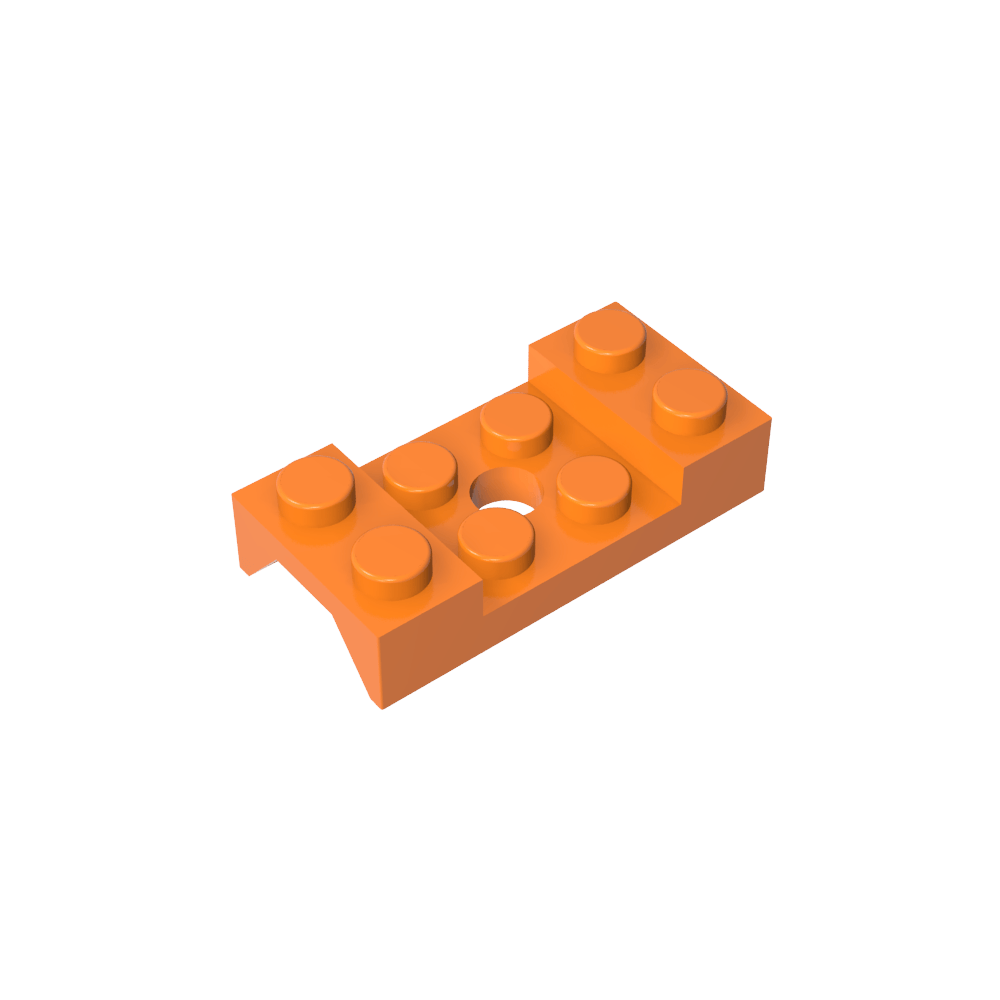 Passage de roue, garde-boue 2 x 4 clouté avec trou-MyGobricksFr