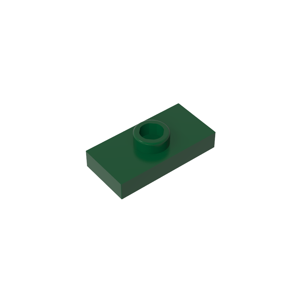 Plaque spéciale 1 x 2 avec 1 goujon rainuré et support de goujon intérieur (cavalier)-MyGobricksFr