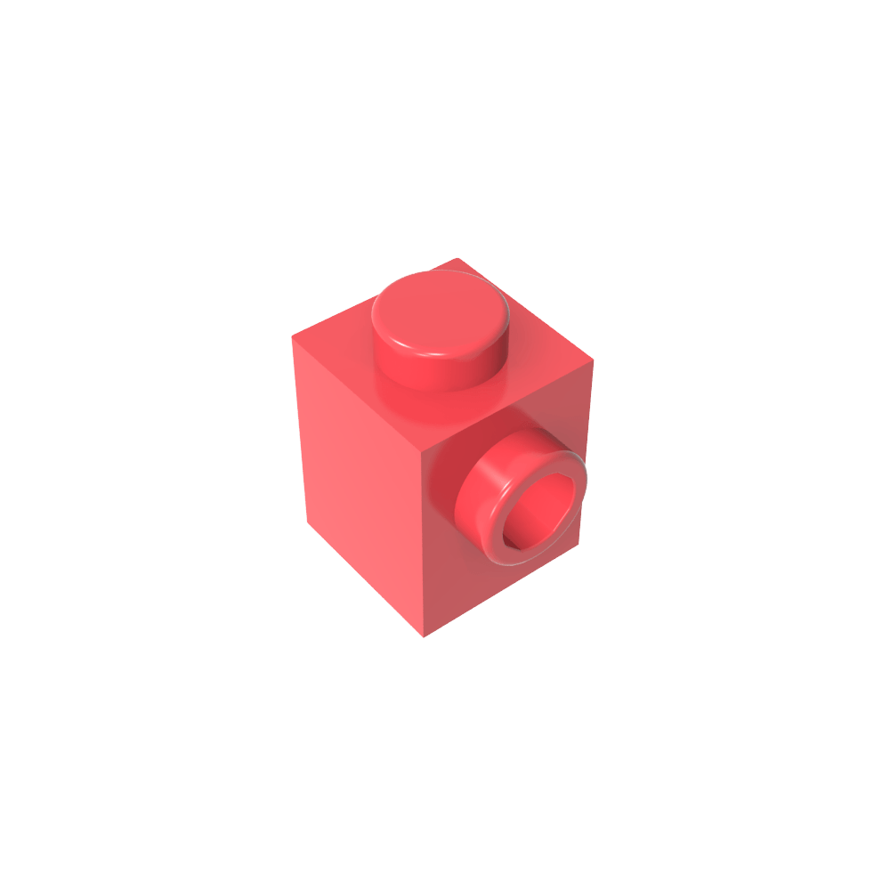 Brique spéciale 1 x 1 avec tenon sur 1 côté-MyGobricksFr