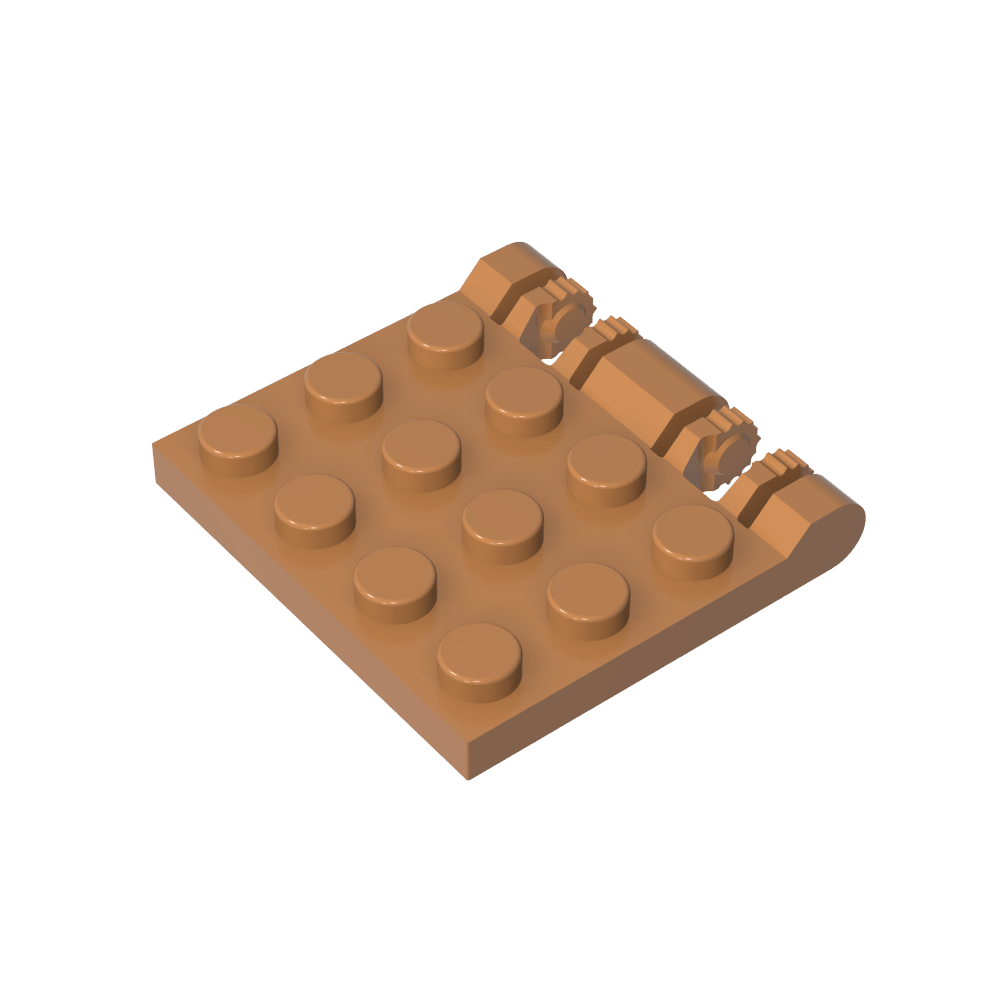 Plaque de charnière 3 x 4 à double verrouillage 2 doigts-MyGobricksFr