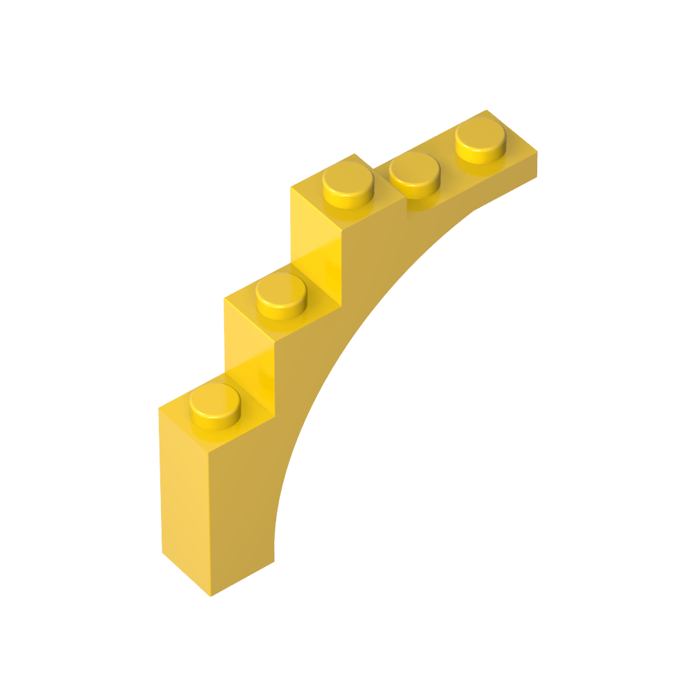 Arche en briques 1 x 5 x 4 [Courbe irrégulière, supports croisés surélevés sur la face inférieure]-BricksBulk.Fr