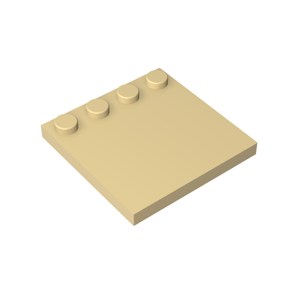 Plaques spéciales 4 x 4 avec goujons sur un bord [Lisse]-MyGobricksFr