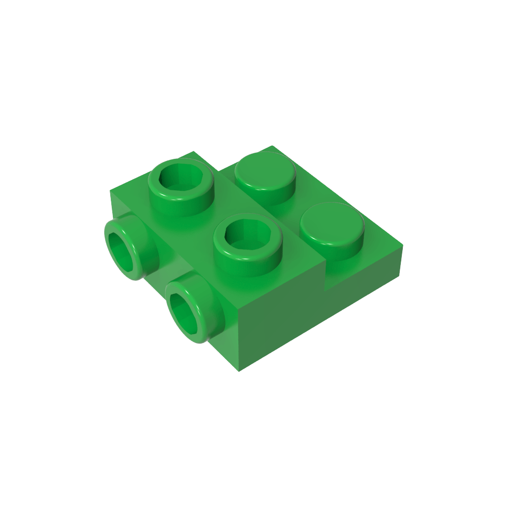 Plaque spéciale 2 x 2 x 0,667 avec deux goujons latéraux et deux goujons en relief-MyGobricksFr