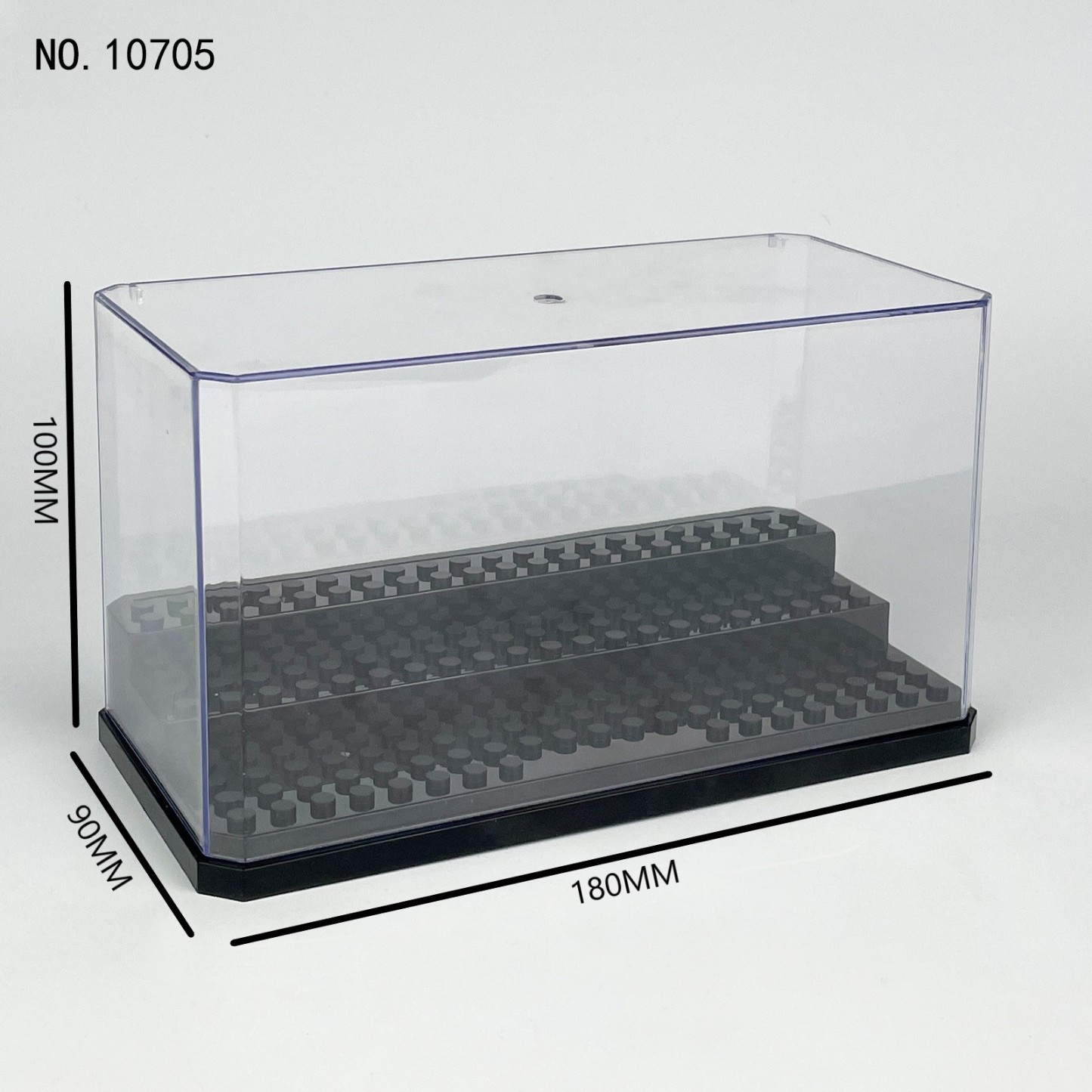Présentoir à étages en acrylique, boîte de présentation pour figurines de briques en acrylique