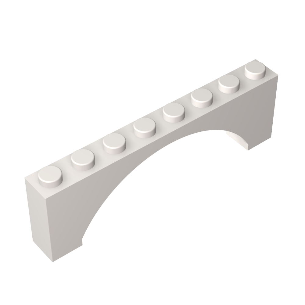 Arche en briques 1 x 8 x 2 surélevée-MyGobricksFr