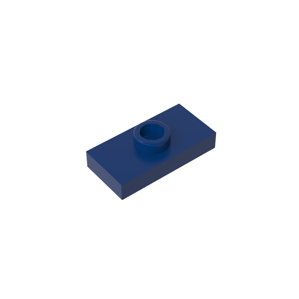 Plaque spéciale 1 x 2 avec 1 goujon rainuré et support de goujon intérieur (cavalier)-MyGobricksFr