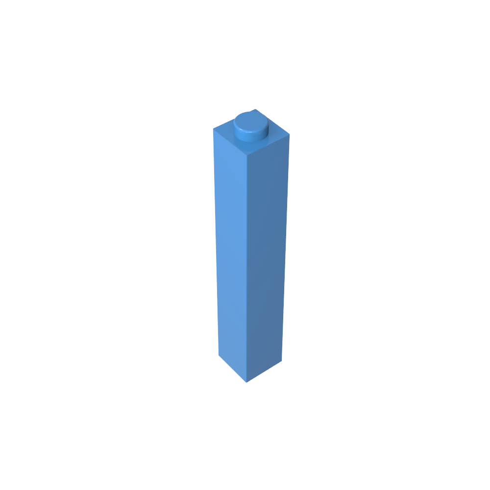 Brique 1 x 1 x 5 avec montant ouvert ou creux obturé-MyGobricksFr
