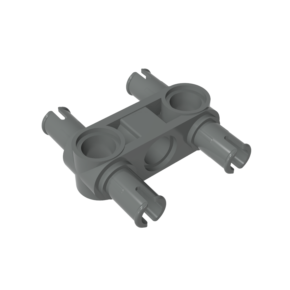 Connecteur à broches Technic, moyeu perpendiculaire 3L à 4 broches-MyGobricksFr