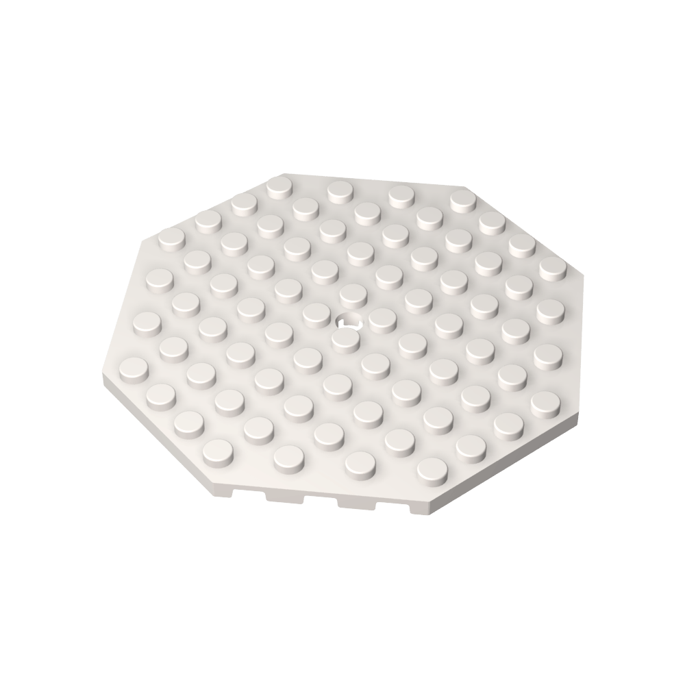 Assiette spéciale octogonale 10 x 10 avec trou-MyGobricksFr