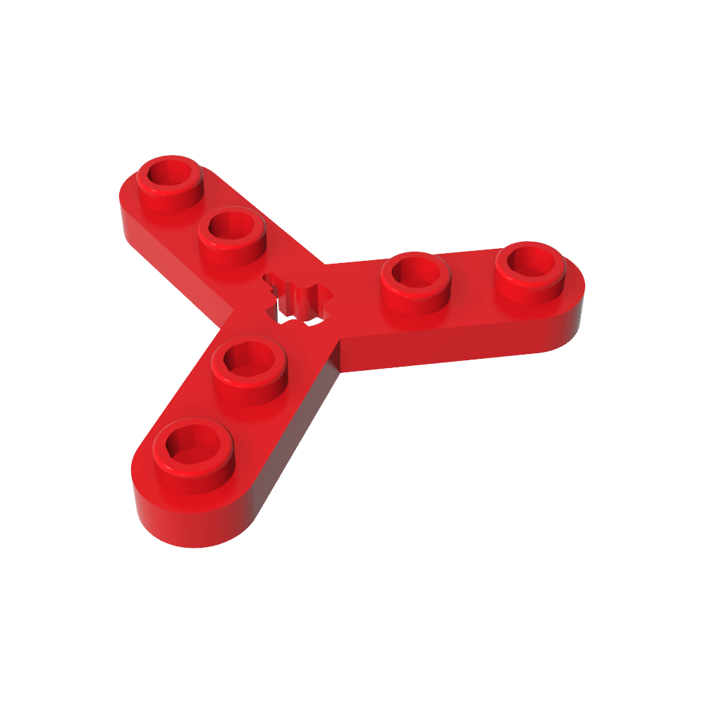 Rotor à plaque Technic à 3 pales avec extrémités lisses et 6 tenons (hélice)-MyGobricksFr