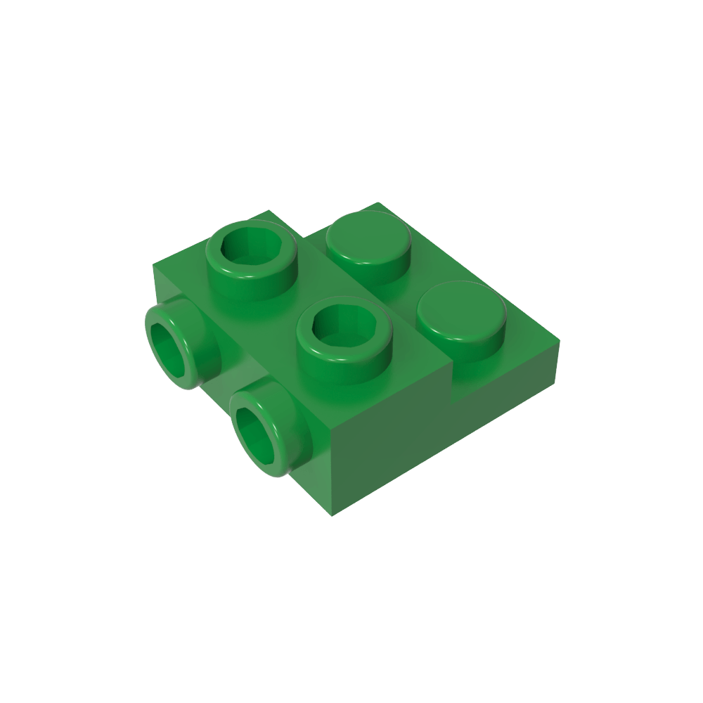Plaque spéciale 2 x 2 x 0,667 avec deux goujons latéraux et deux goujons en relief-MyGobricksFr