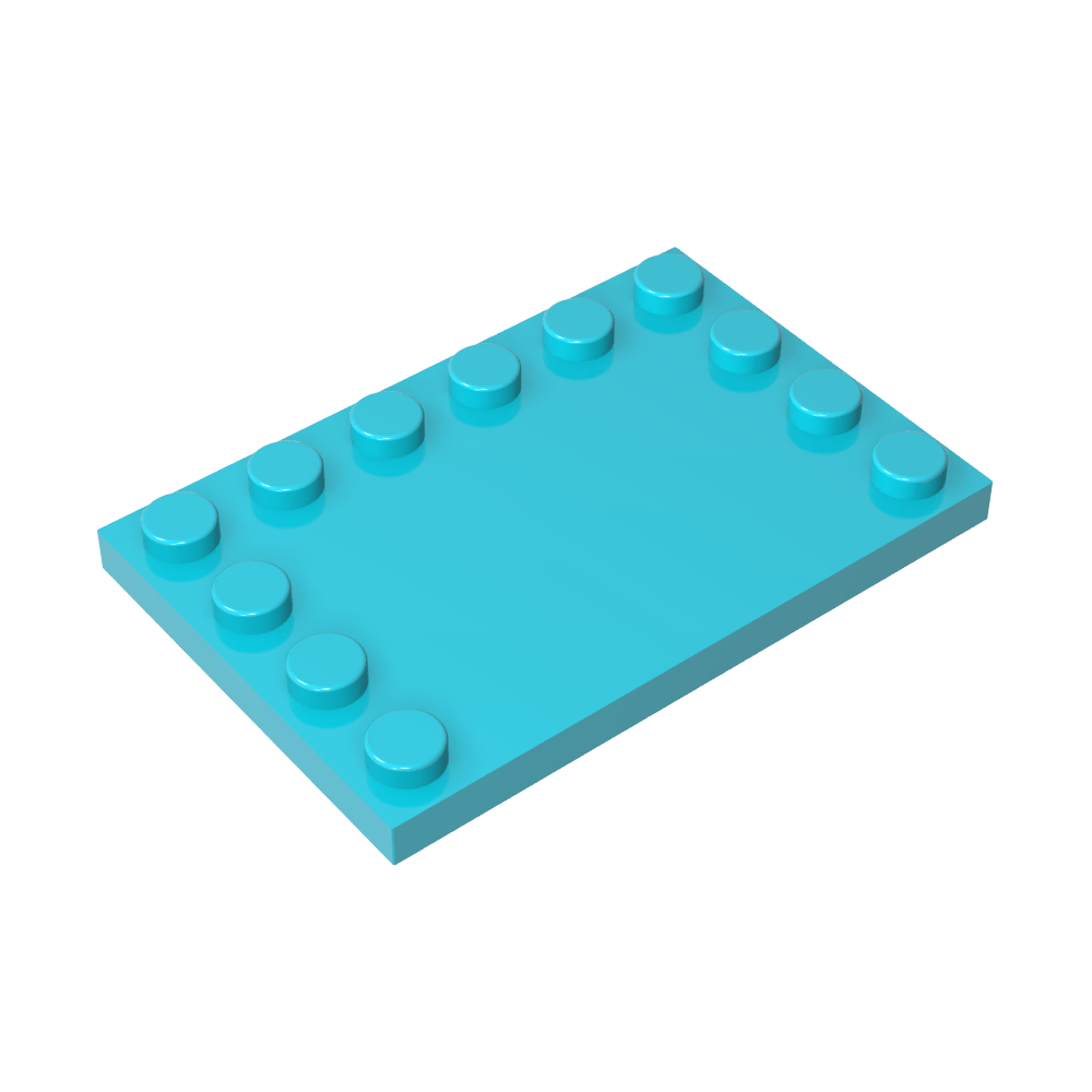 Plaque spéciale 4 x 6 avec goujons sur 3 bords-MyGobricksFr
