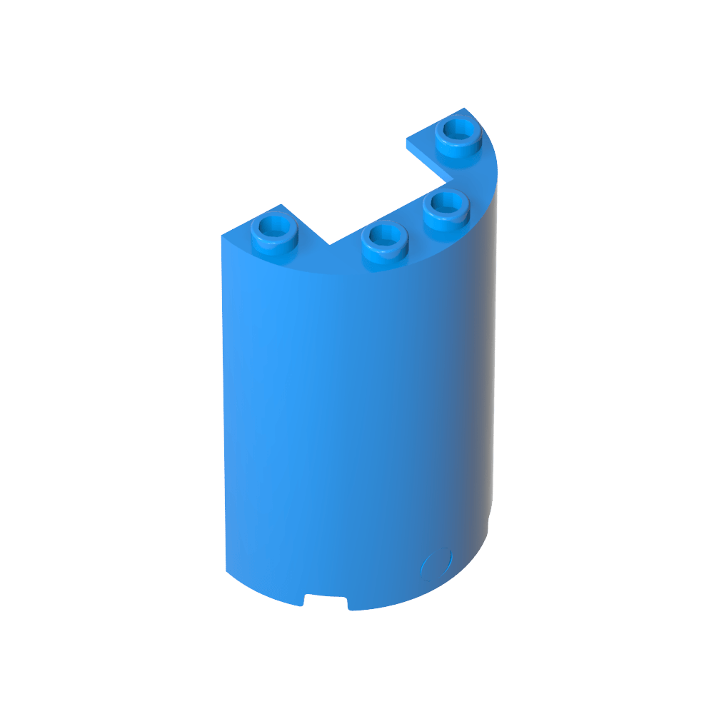 Demi-cylindre 2 x 4 x 5 avec découpe 1 x 2-MyGobricksFr