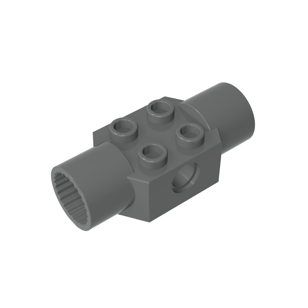 Brique Technic spéciale 2 x 2 avec trou pour goupille, avec 2 articulations rotatives-MyGobricksFr